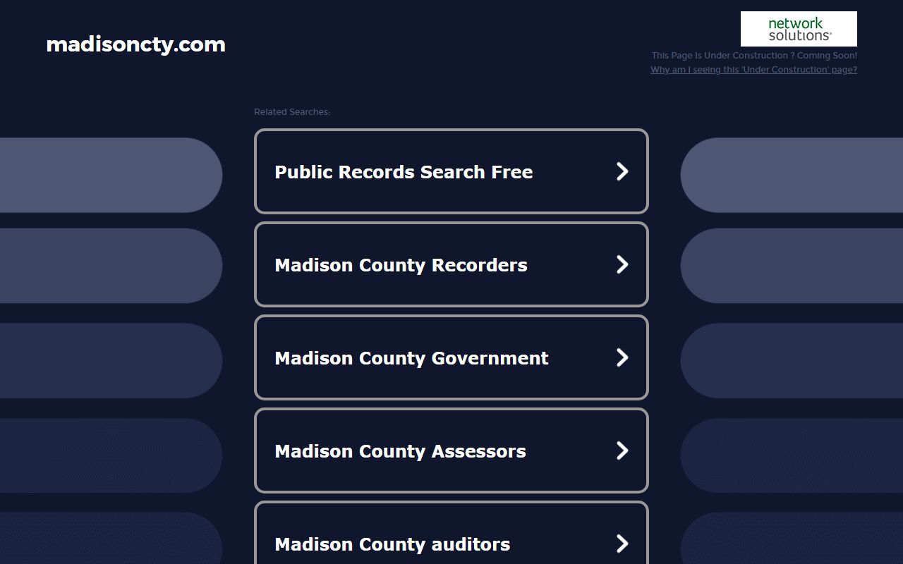 Madison County government site for criminal court records