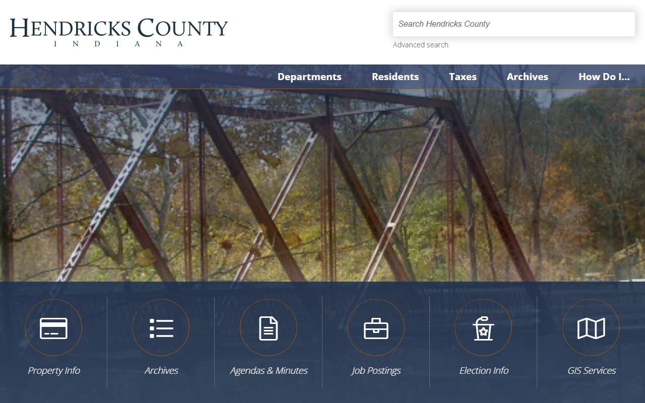 Hendricks County government website for Avon criminal court records