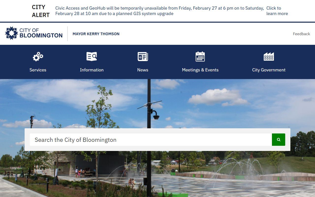 Bloomington city website for criminal court records resources