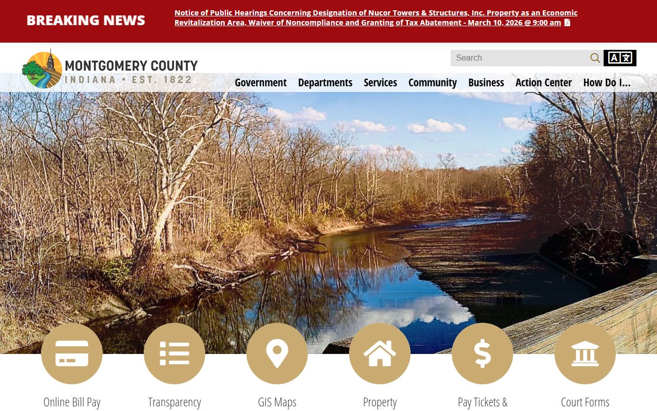Montgomery County website for criminal court records