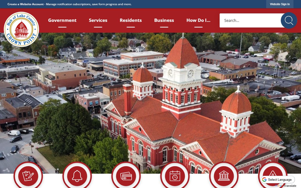 Crown Point city website for criminal court records resources