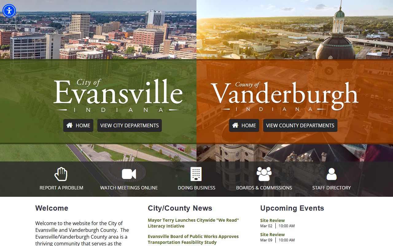 Evansville city website for criminal court records resources