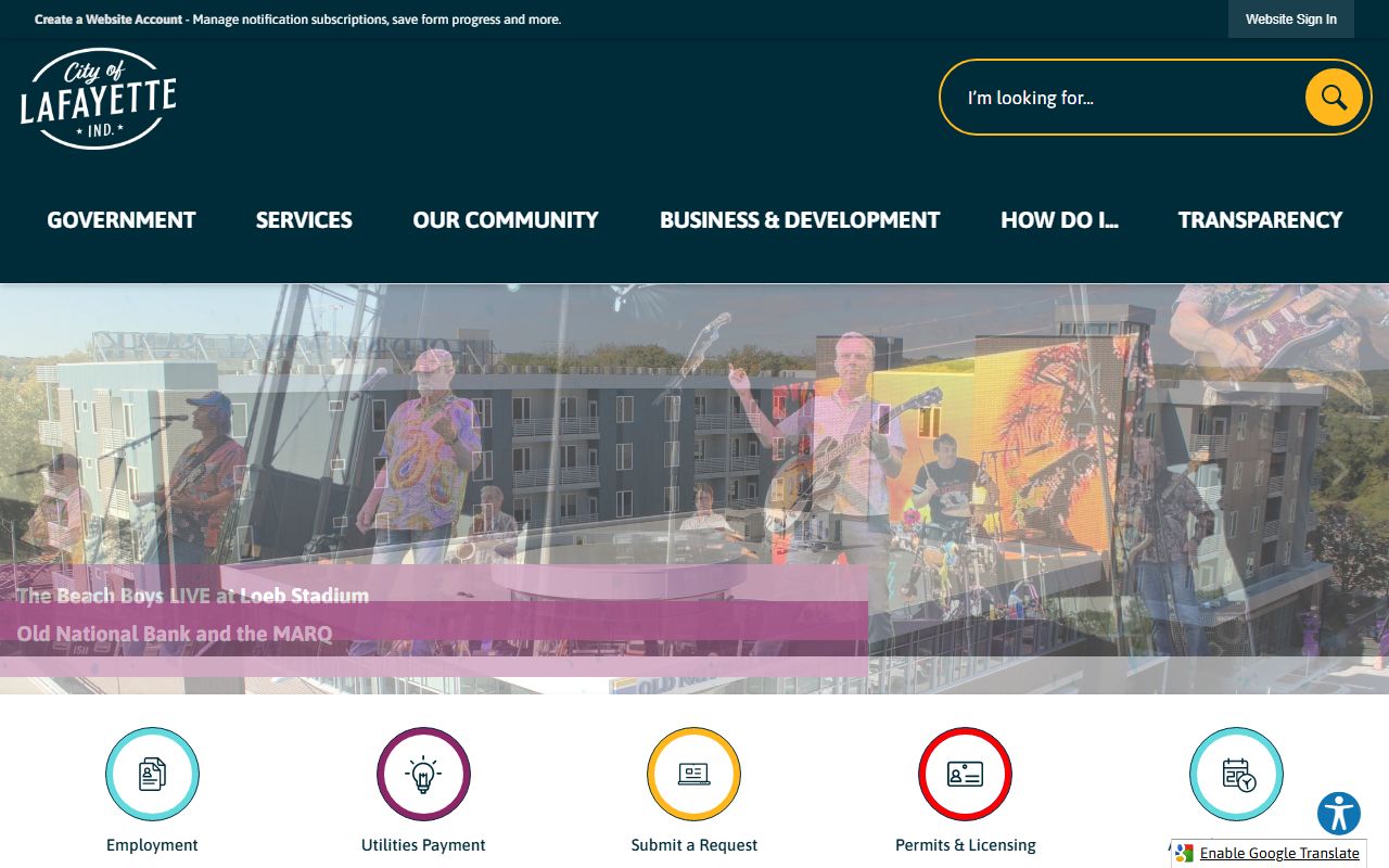 Lafayette city website for criminal court records resources