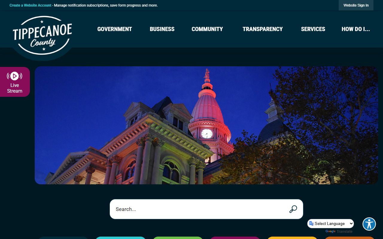 Tippecanoe County website for Lafayette criminal court records