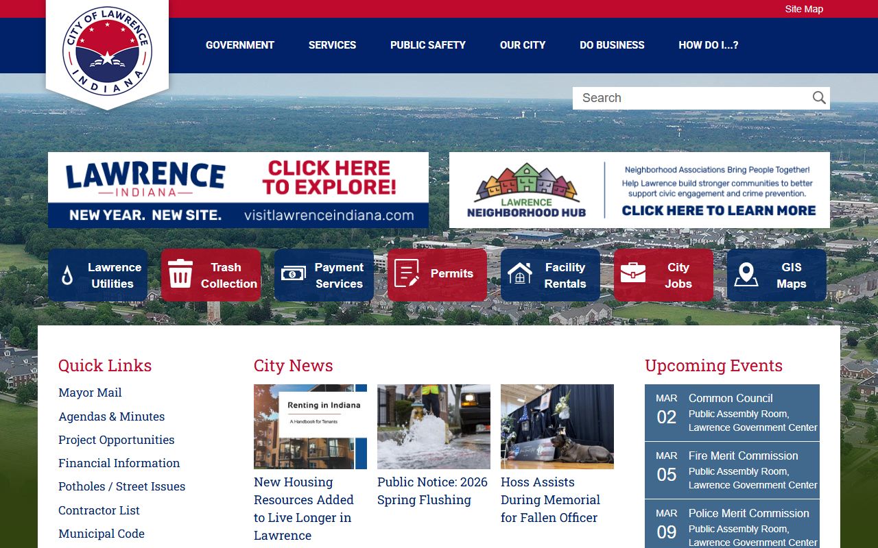 Lawrence city official website for criminal court records