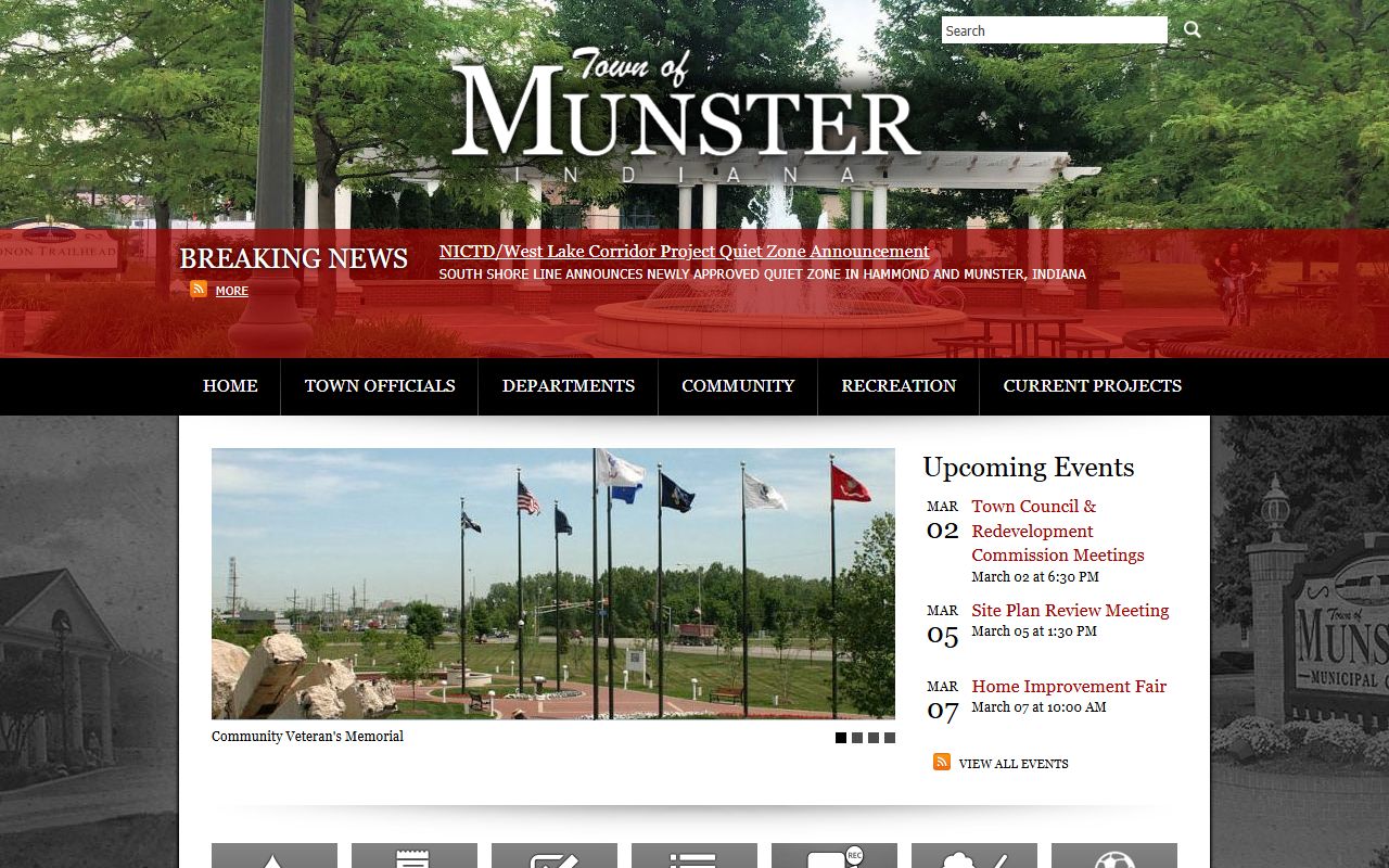 Munster town website for criminal court records