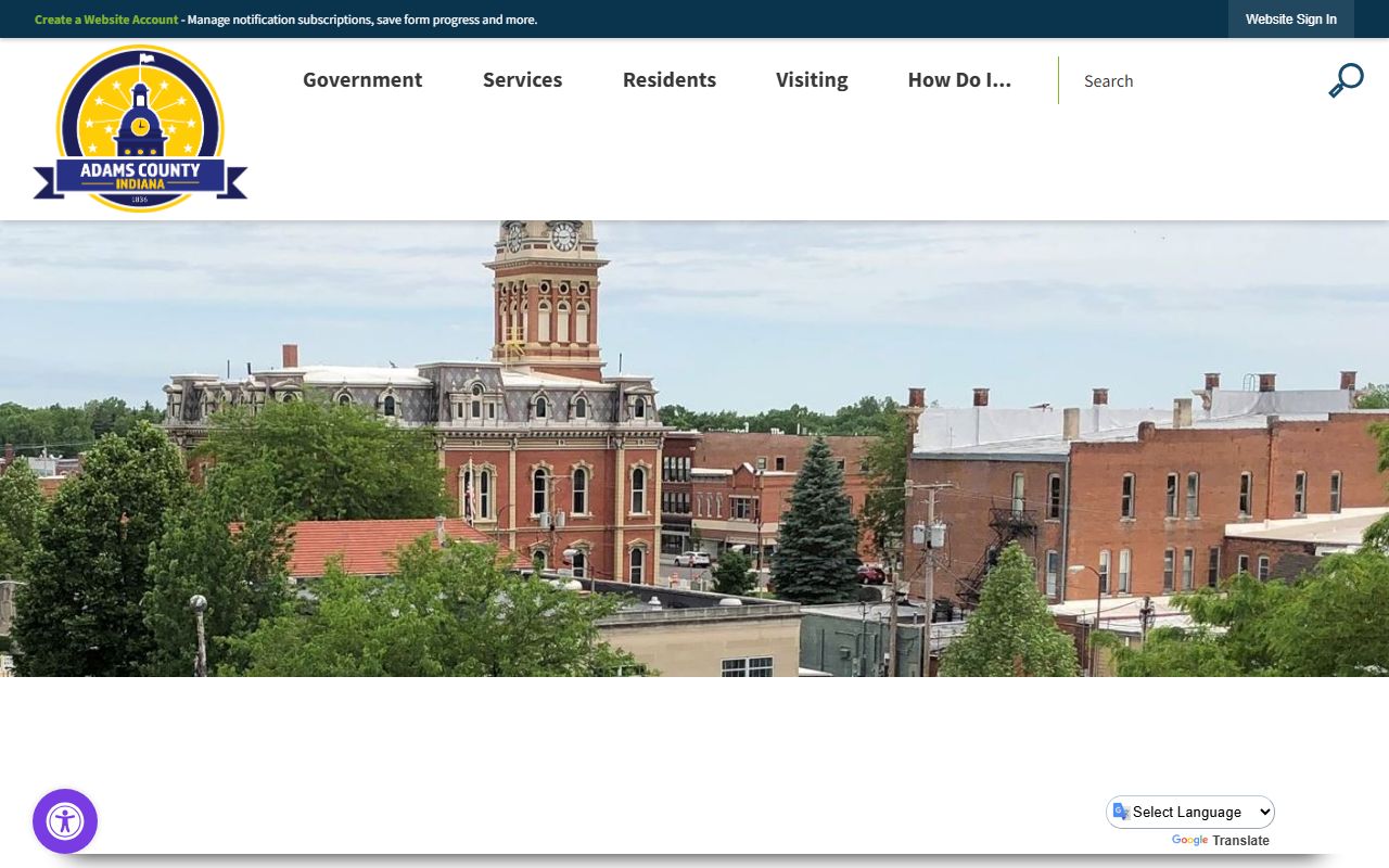 Adams County official website with criminal court records resources