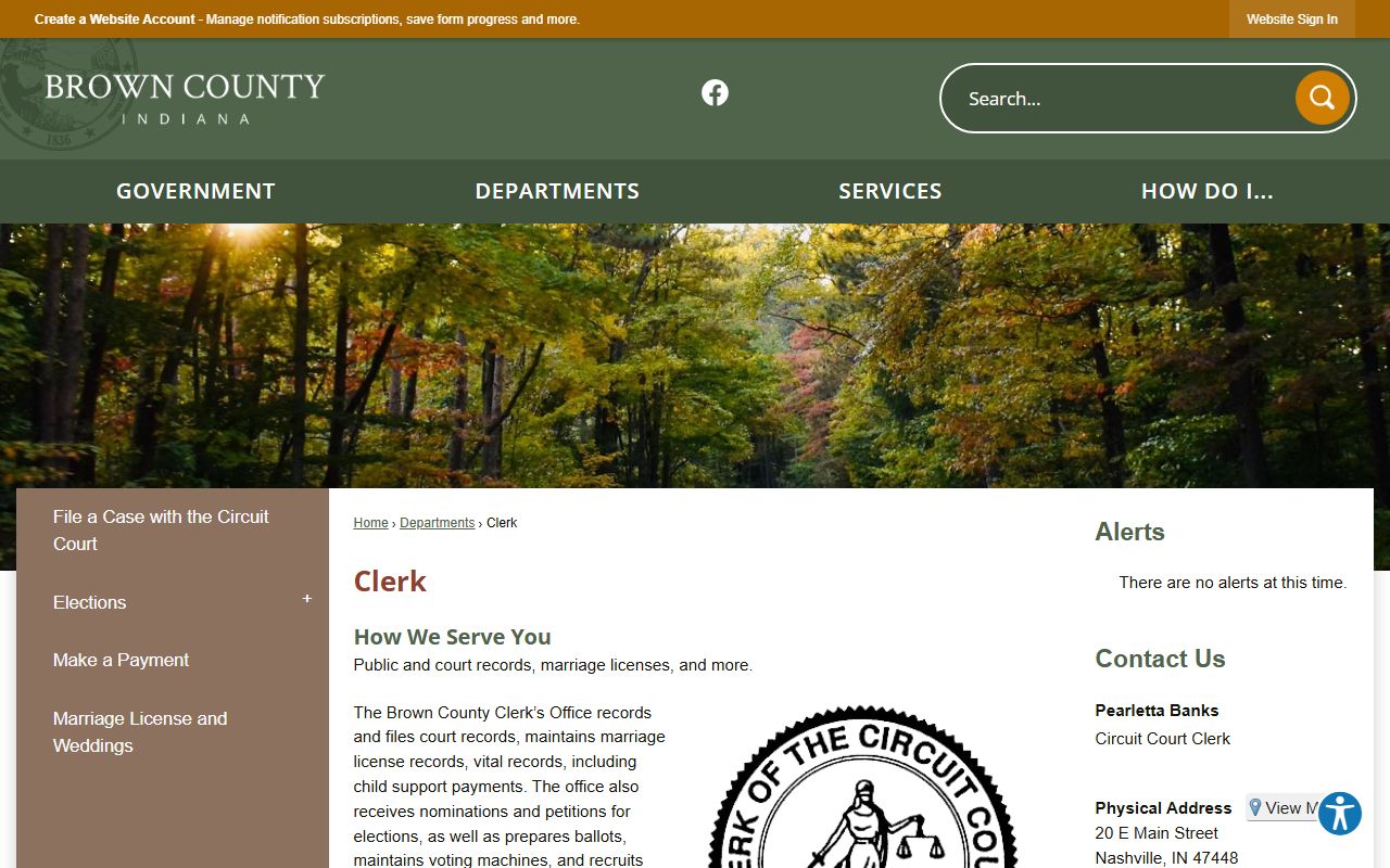 Brown County Clerk office for criminal court records requests