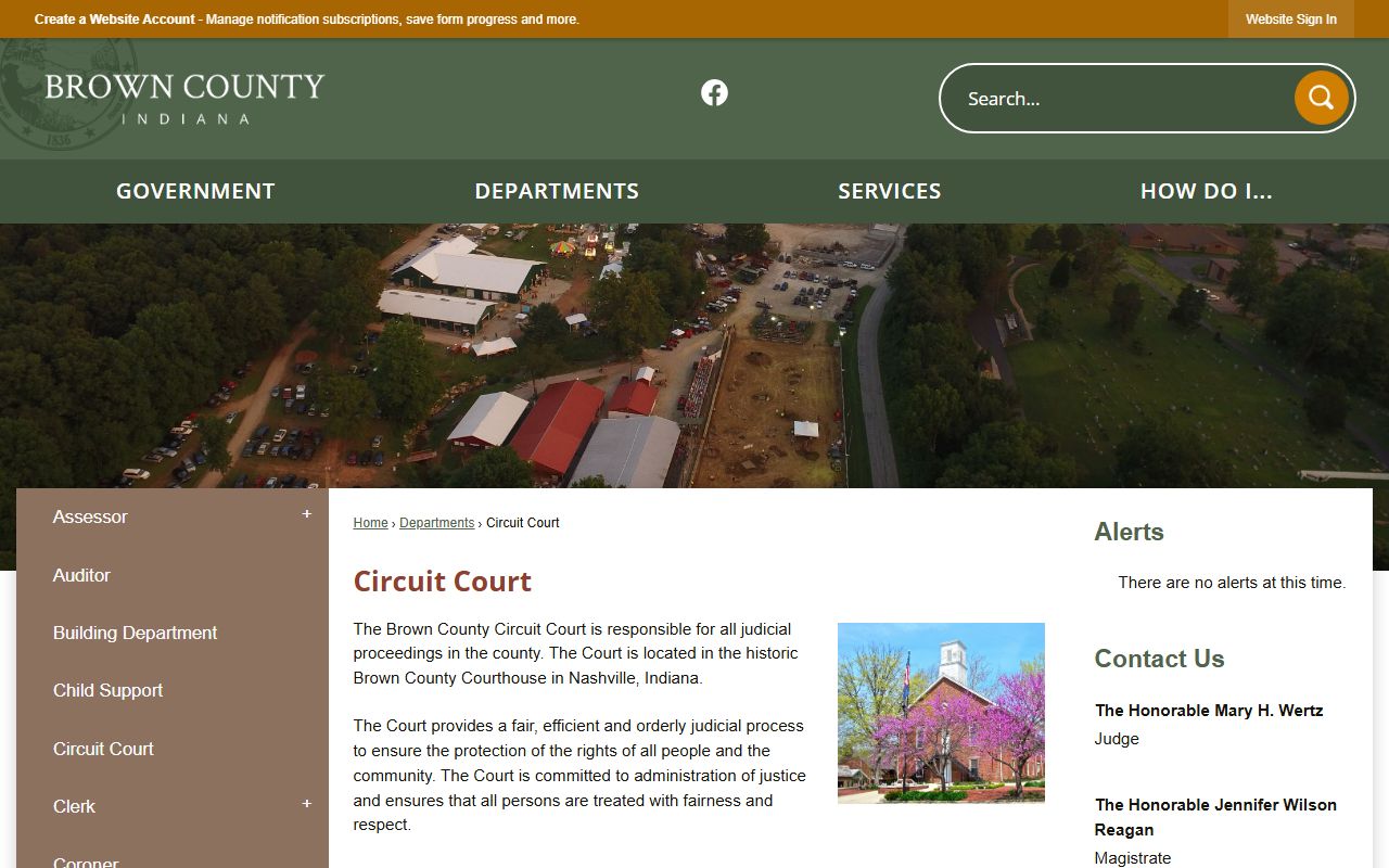 Brown County Circuit Court page for criminal court records