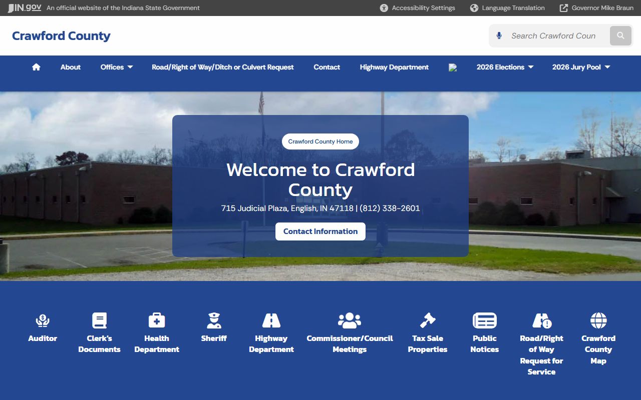 Crawford County official website for criminal court records information