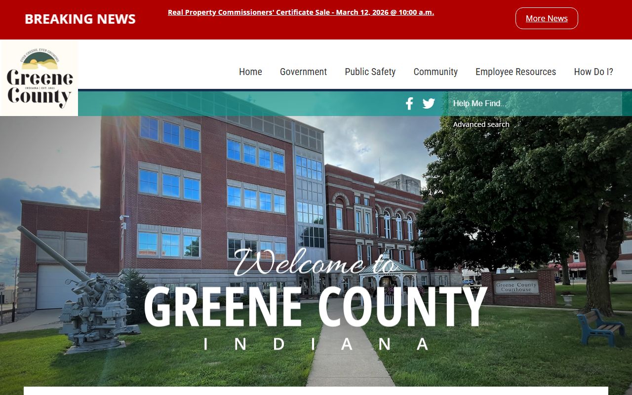 Greene County official website with criminal court records resources