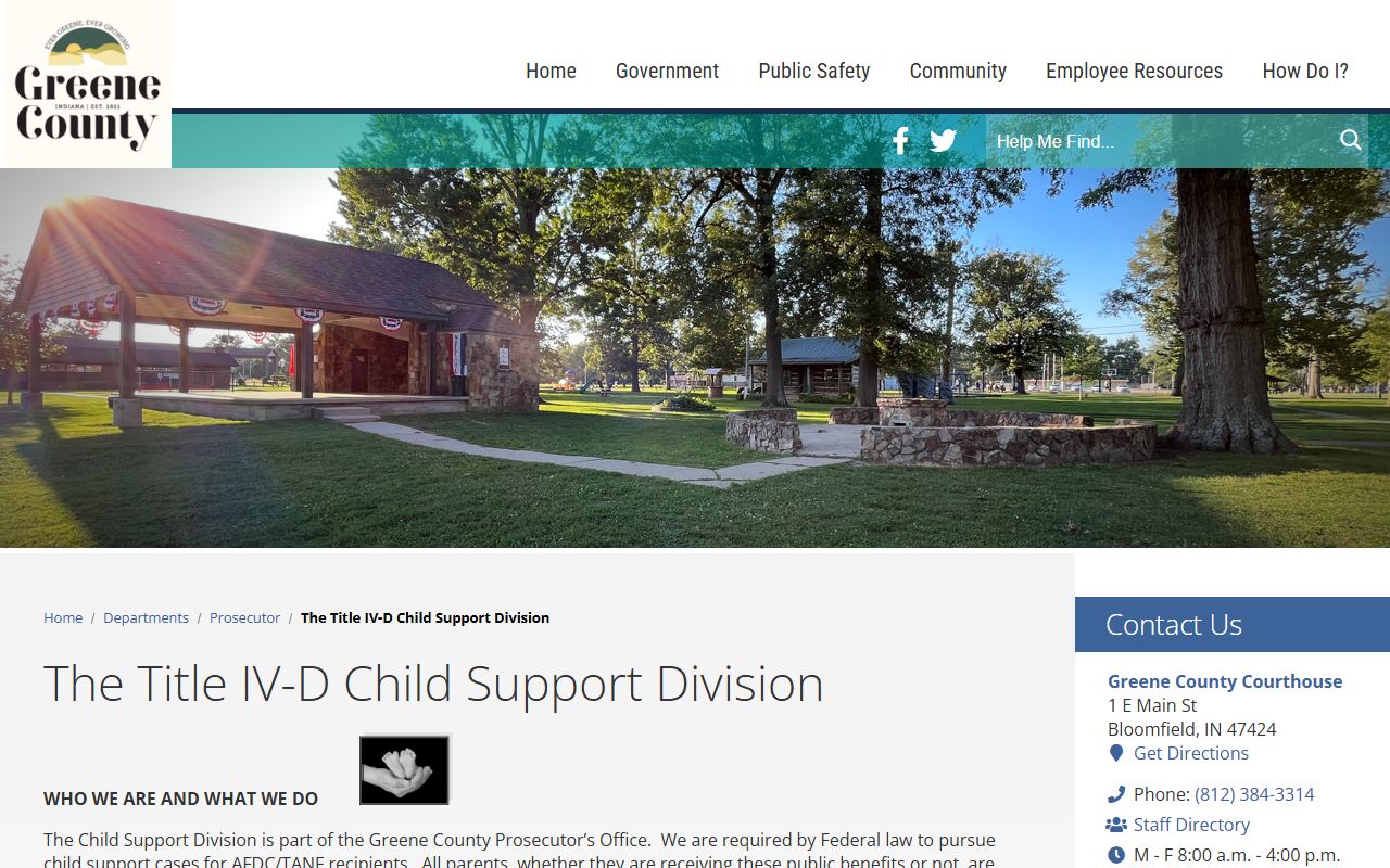 Greene County Courts division page for criminal court records