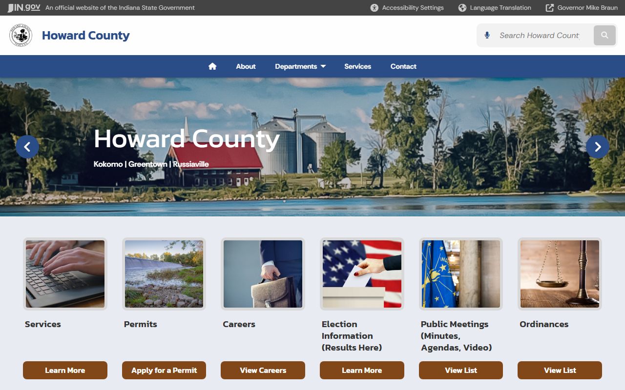 Howard County website with criminal court records resources