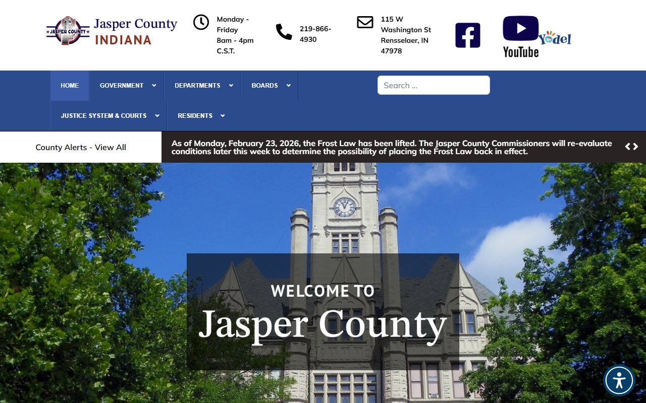 Jasper County official website for criminal court records