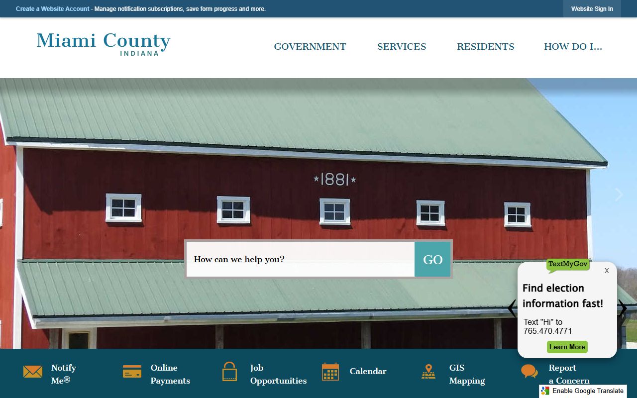 Miami County official website for criminal court records
