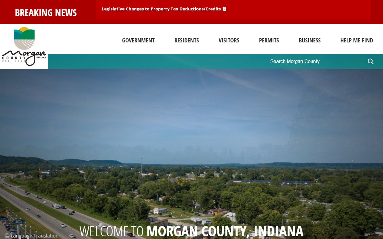 Morgan County government page with criminal court records resources
