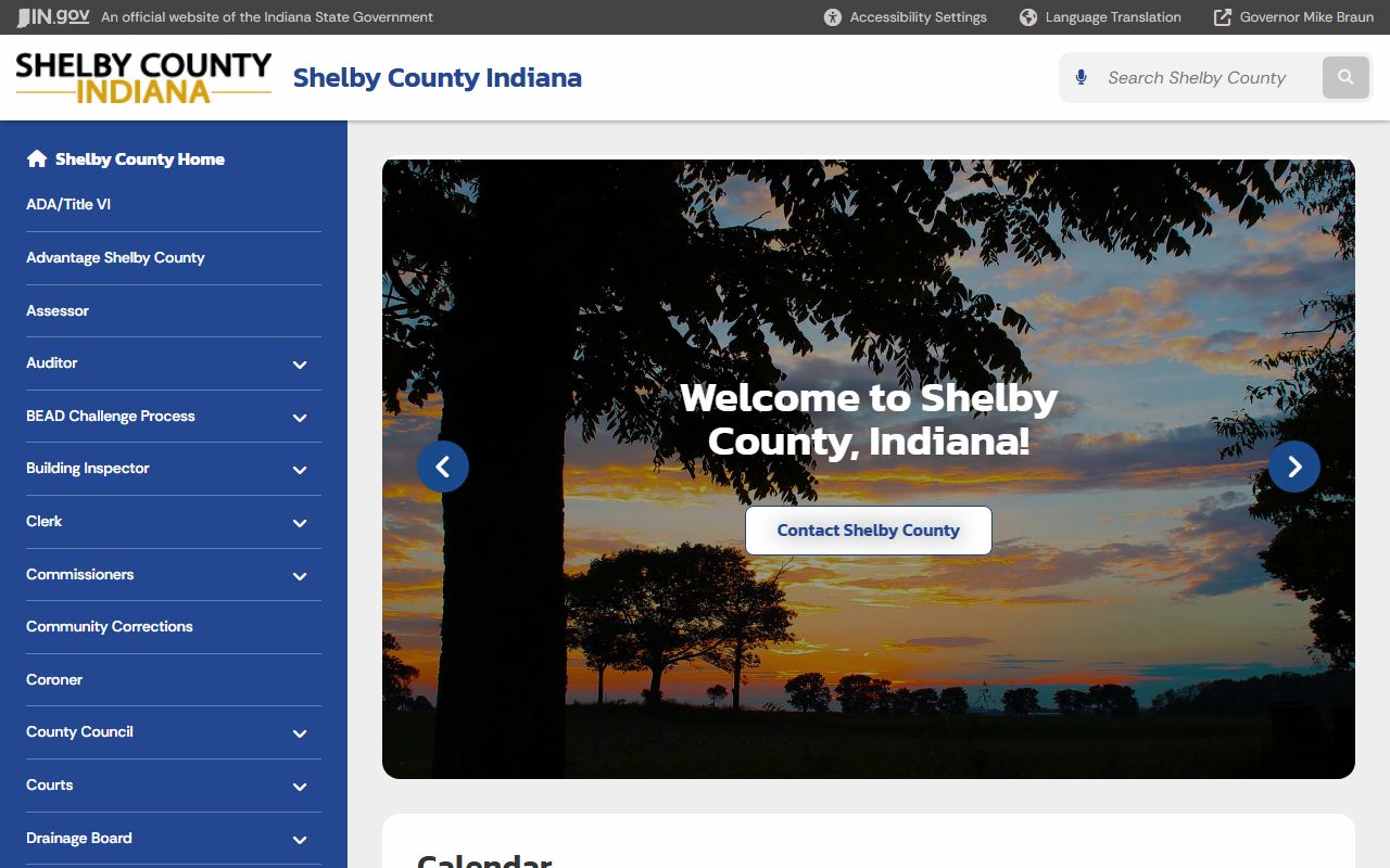 Shelby County official website for criminal court records in Shelbyville