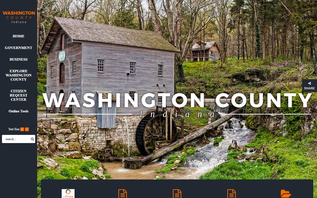Washington County government website for criminal court records