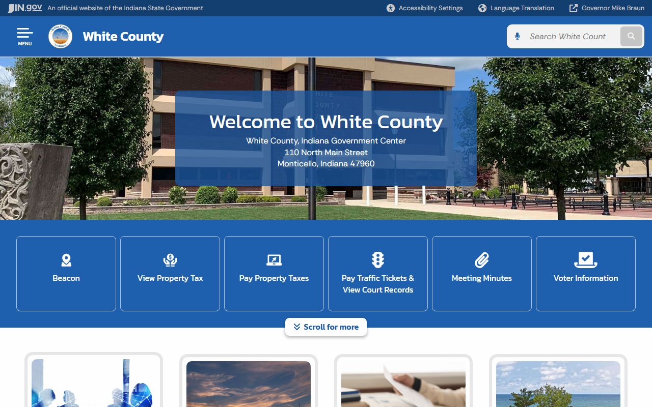 White County government site with criminal court records links