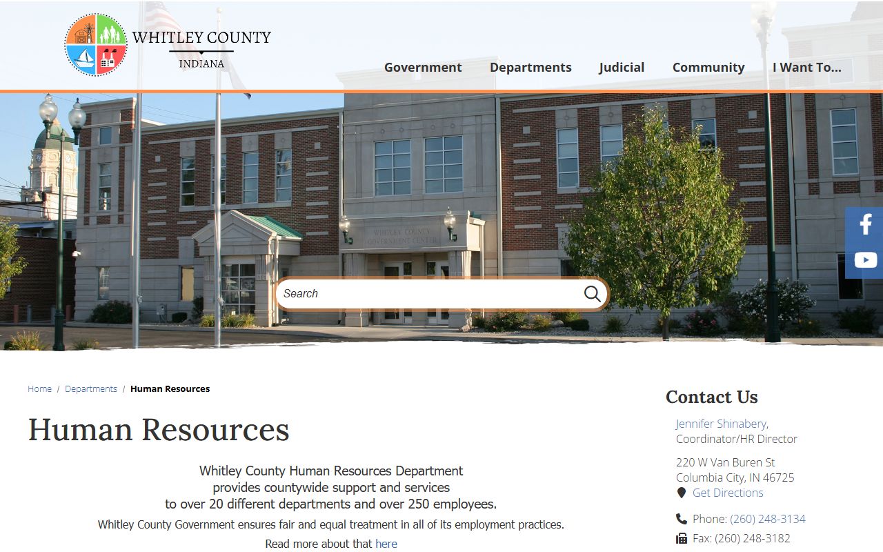 Whitley County Clerk of Courts page for criminal court records